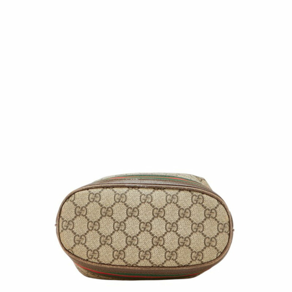 Gucci GG Supreme Ophidia Bucket Bag Shoulder Bag Beige Brown Leather - Picture 3 of 9
